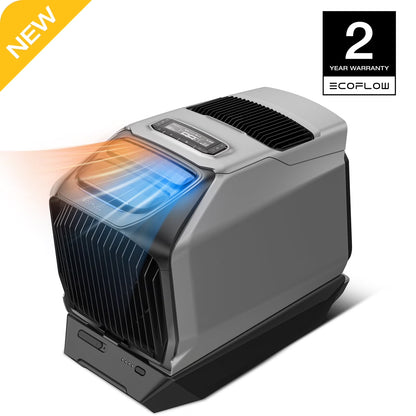 EF EcoFlow WAVE 3 Portable Air Conditioner, 1800W/6100 BTU Cooling and 2000W/6800 BTU Heating, 1000W Fast Charging in 75 mins, 8H Wireless Running, APP Control, for Camping, Vanlife, RVs