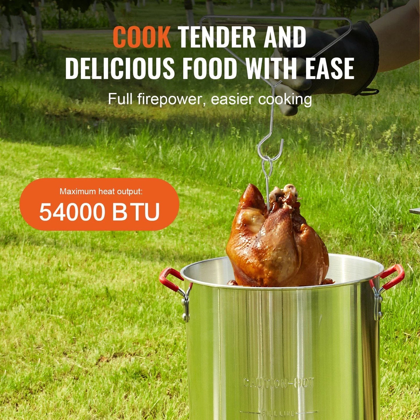 Masterbuilt 30QT Aluminum Turkey Deep Fryer Kit with High-Pressure Burner for Outdoor Use, Includes Poultry Rack and Thermometer