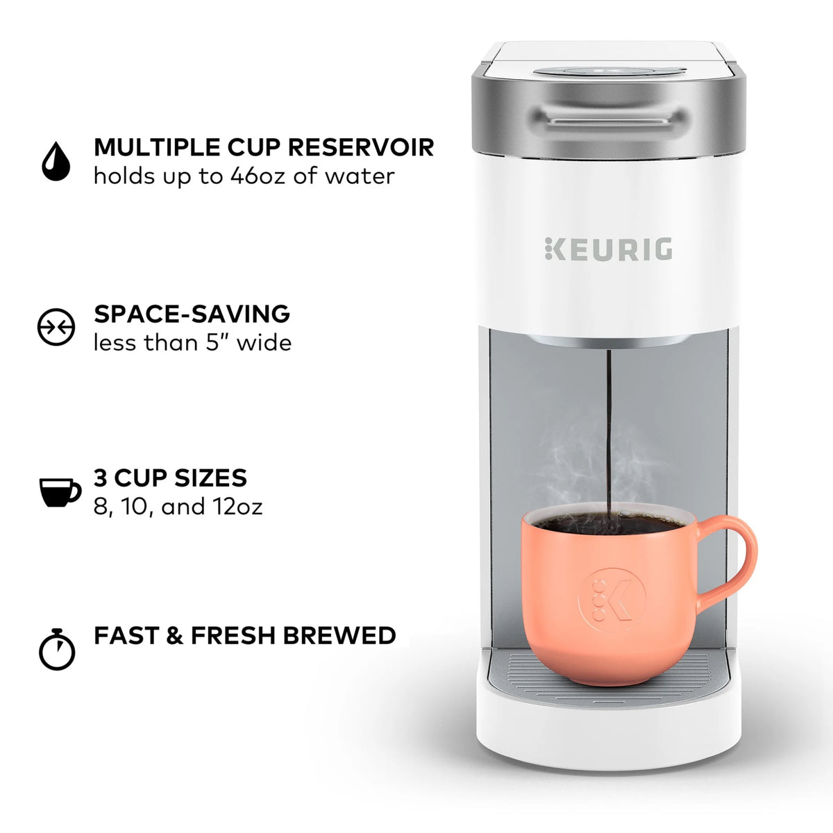 Keurig K-Slim Black Single-Serve K-Cup Pod Coffee Maker