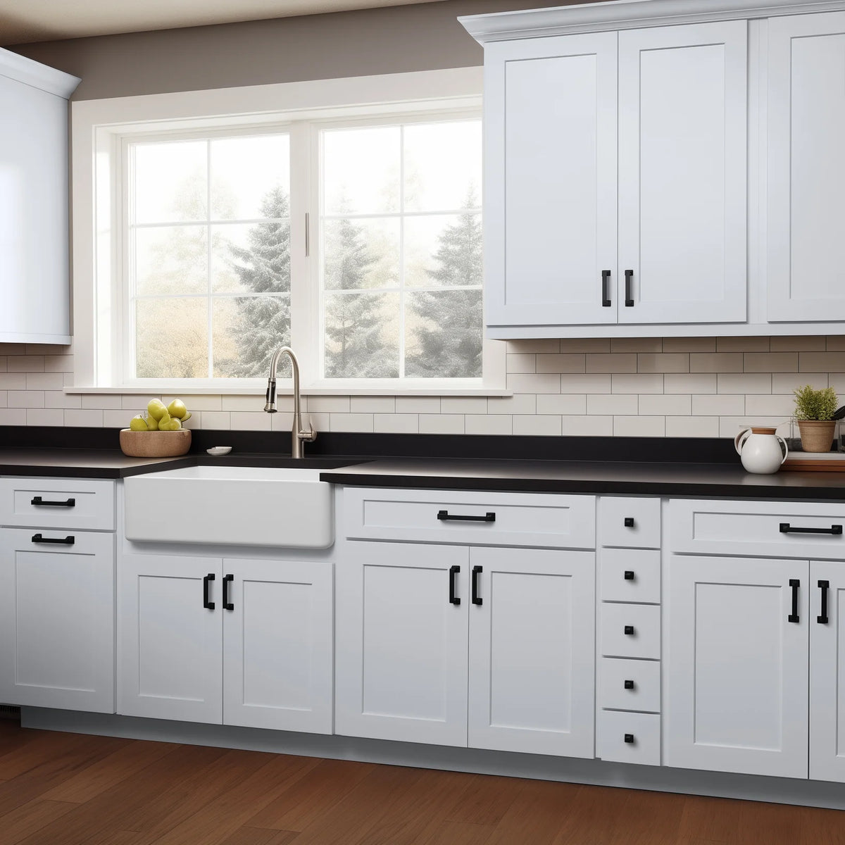 6-Inch Narrow Solid Wood 5-Drawer Assembled Kitchen Base Cabinet, Spice Organizer