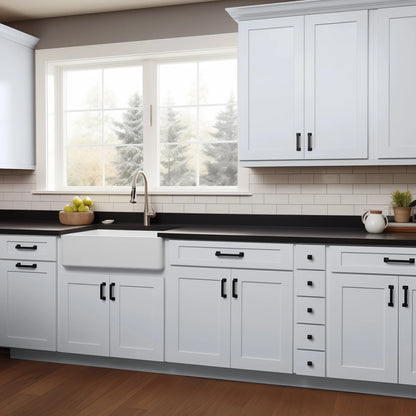 6-Inch Narrow Solid Wood 5-Drawer Assembled Kitchen Base Cabinet, Spice Organizer