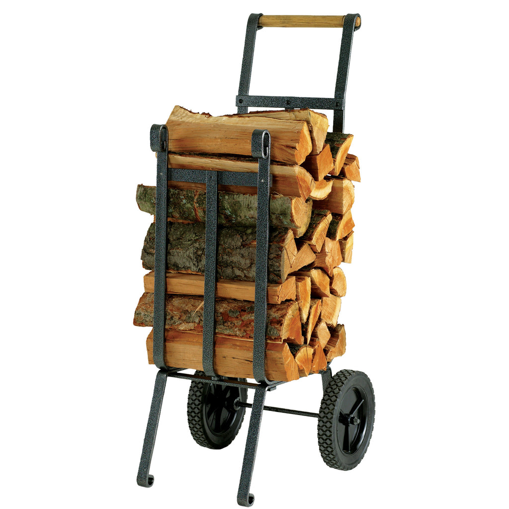 Hot Blast Wood Burning Furnace with Log Cart and Log Rack