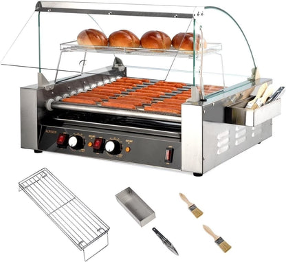 ROVSUN 1050 W 18 Hot Dog Capacity Commercial Hot Dog Roller Grill