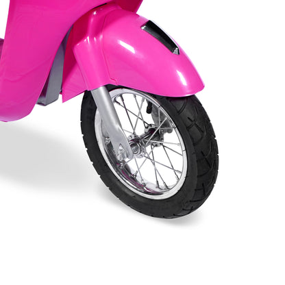 24V Hyper Toys Retro Electric Scooter, Easy Twist Throttle, Blue, Ages 13+, Including Teens, Tweens
