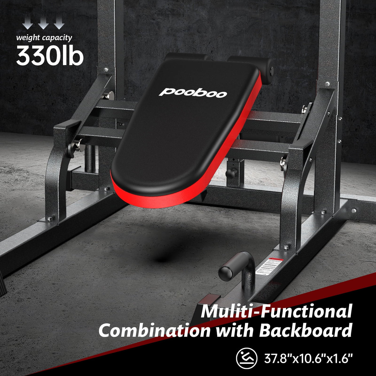 LNOW Multifunction Power Tower Pull up Bar Dip Station Power Rack with Adjustable Backrest for Home Gym Strength Training Workout Equipment Max Weight 480lbs