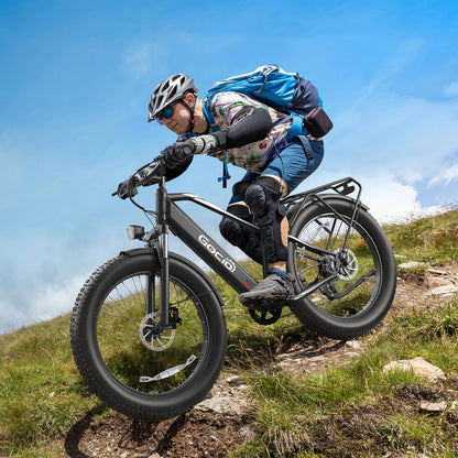Gocio Electric Bike, 26"x4.0" Fat Tire E-Mountain Bike, Peak 1000W Motor, 28MPH 48V 15Ah Battery Removable Ebike for off Road, Sand, UL2849