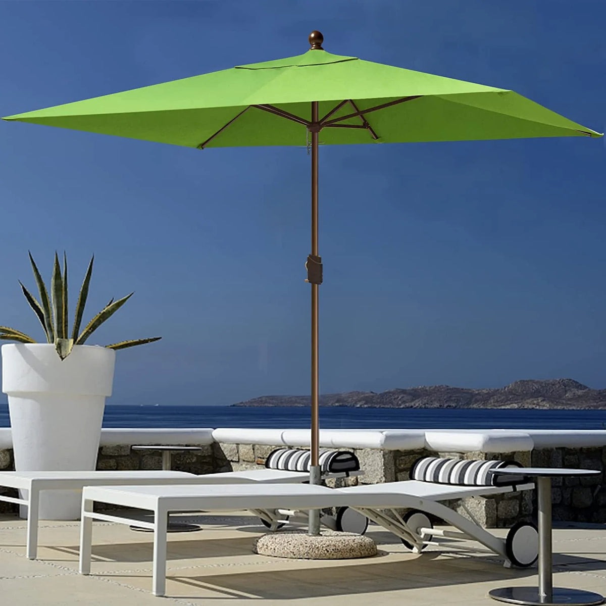 EliteShade Sunumbrella 6x6Ft Square Market Umbrella with Ventilation