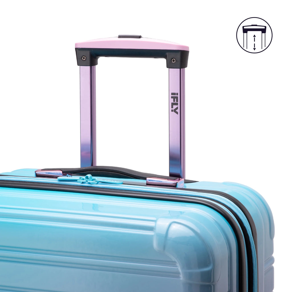 iFLY Hardside Fibertech 3.0 2 Piece Set, 20" Carry-on and 28" Checked Luggage, Gadget Gray