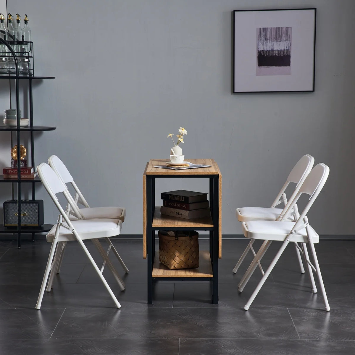 4 Pack Folding Chairs, Cushioned Padded Seat, Wedding Chairs with Metal Frame for Home, Office, Party Use, Light  Brown