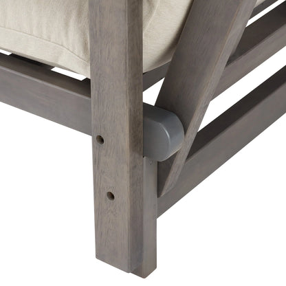 Better Homes & Gardens Delahey Folding Wood Outdoor Sofa - Gray