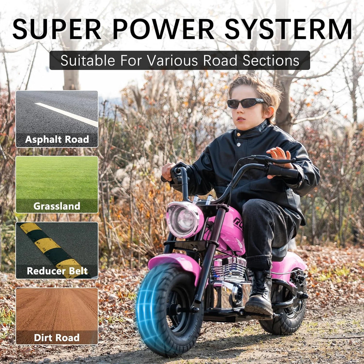 DEYGIA 24V 250W Kids Electric Dirt Bike, 12.5 MPH & 10-Mile Range, 176lb Capacity, Dual Suspension + Disc Brake, Twist Throttle - Electric Motorbike for Ages 8-14