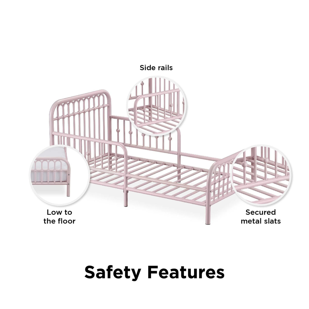 Little Seeds Monarch Hill Ivy Metal Toddler Bed, Gold