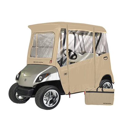 Greenline 2 Passenger Yamaha Drive Golf Cart Enclosure by Eevelle, Heavy Duty Vinyl Backed 300D