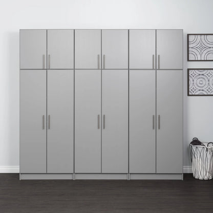 Prepac Elite 2 Door Standing Storage Cabinet, Light Gray