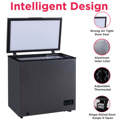 Frigidaire, 5.0 Cu. ft. Chest Freezer, Black Granite Design