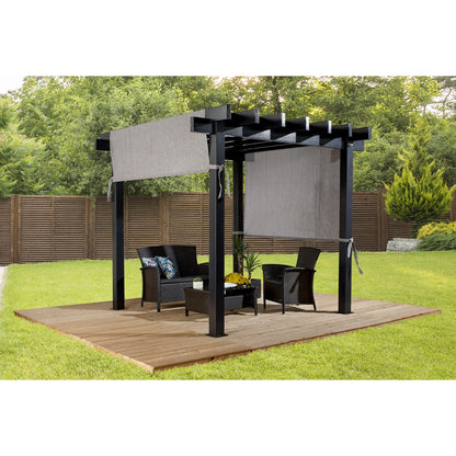 Sojag Outdoor 10' x 10' Yamba Pergola Square Shaped Gazebo, Dark Grey