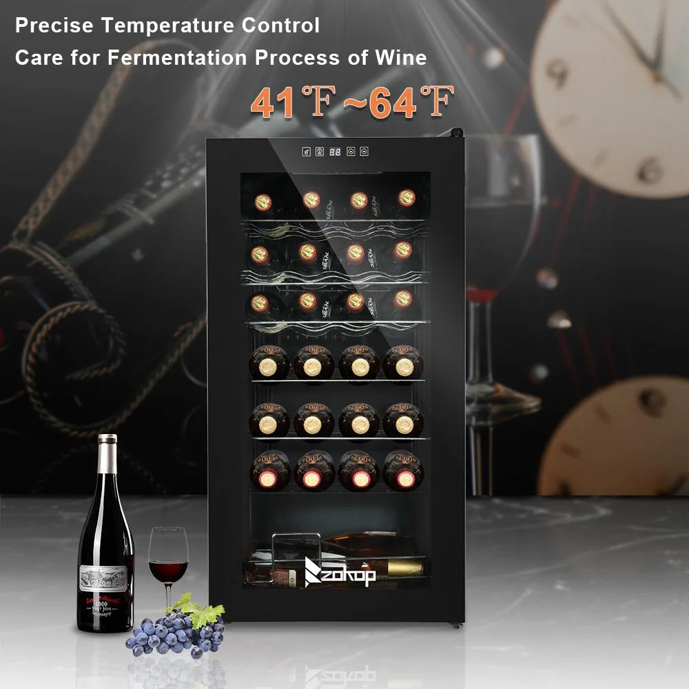 Ktaxon 18 Bottle Compressor Wine Cooler Freestanding Wine Fridge, Fast Cooling, Low Noise