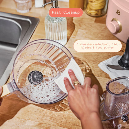 Beautiful 10-Cup Food Processor with Accessories, White Icing by Drew Barrymore