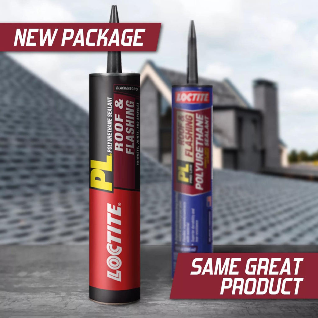 (12 pack) Loctite Pl Polyurethane Sealant Roof and Flashing. Pack of 1. Black 10 fl oz Cartridge