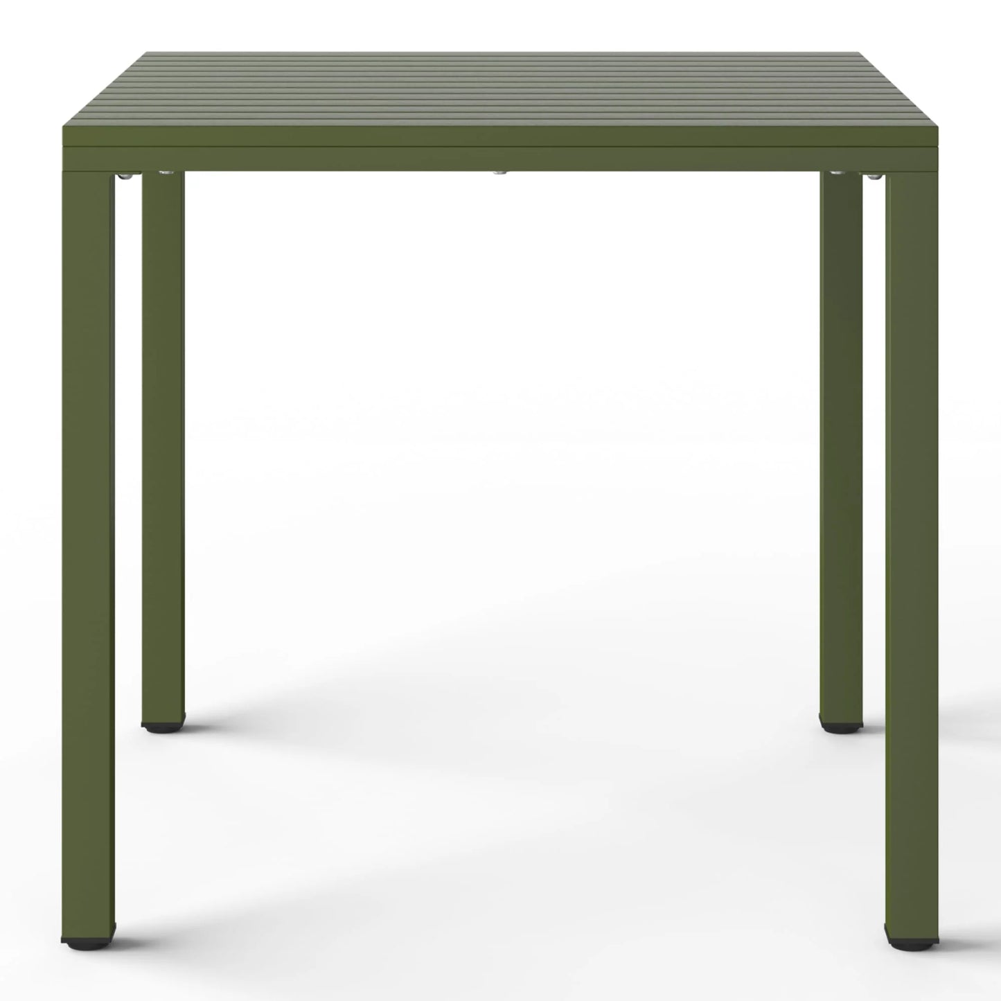 WestinTrends Playa 5-Piece Outdoor Patio Metal Frame Dining Table Set with Stackable Patio Dining Chairs, Olive Green