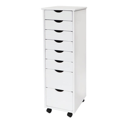 Adeptus Solid Wood 6+2 Drawer Roll Cart