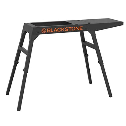 Universal Griddle Stand with Adjustable Leg and Side Shelf - Made to fit 17" or 22" Propane Table Top Griddle - Perfect Take Along Grill Accessories for Outdoor Cooking and Camping (Black)