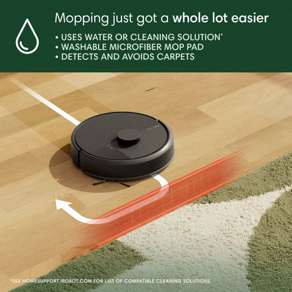 iRobot Roomba 105 Combo Robot Vacuum & Mop with AutoEmpty Dock - Self-Empties for 75 Days,Multi-Surfaces, Intense Power-Lifting Suction, Avoids Mopping Carpets,LiDAR, Model Y354020