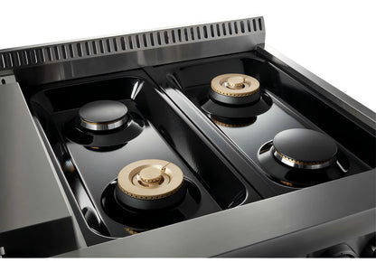 36 In. 6.0 Cu. Ft. Gas Freestanding Range with 6 Sealed Burners Gas Cooktop, Cast Iron Grates and Primary Convection Oven In Stainless Steel