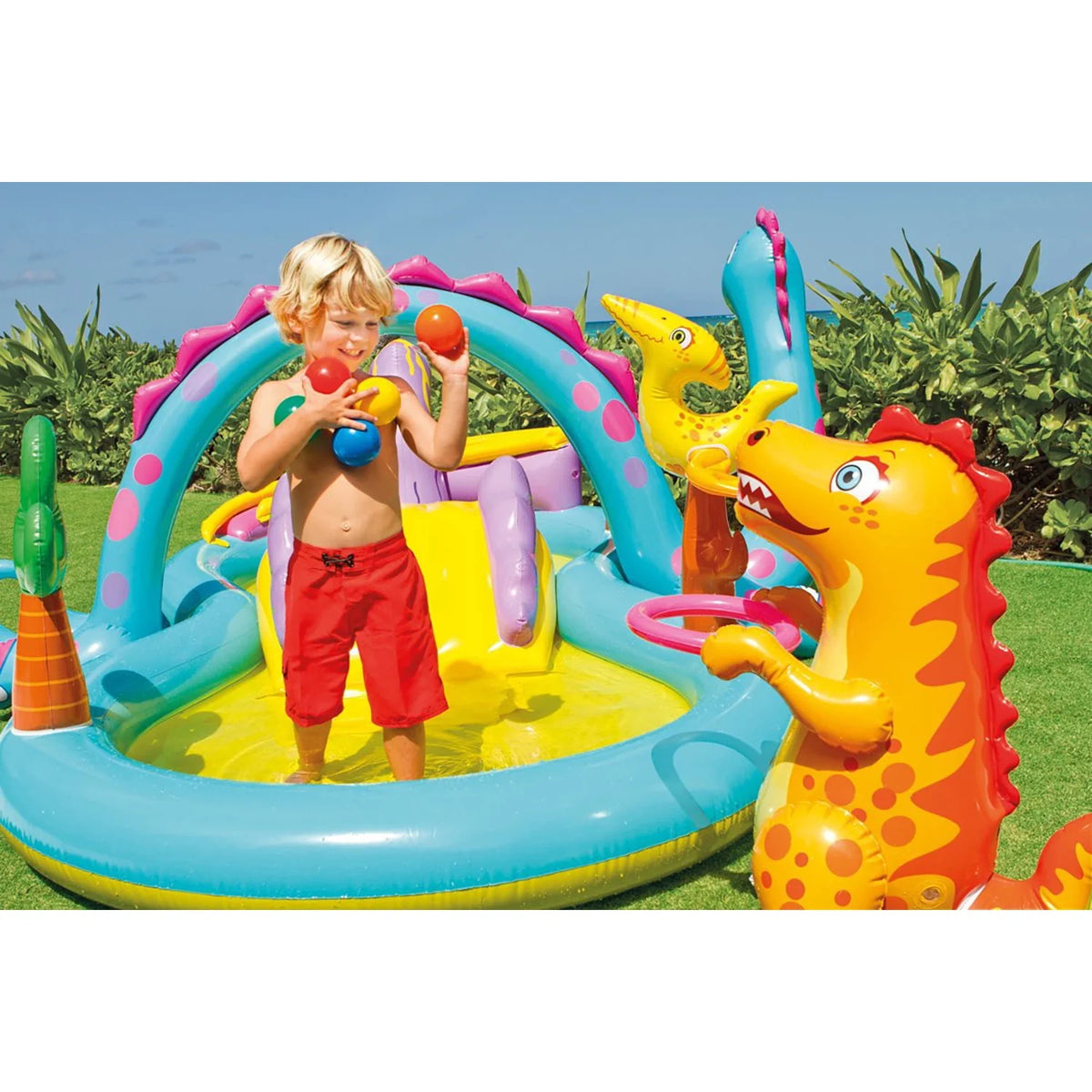 Intex Dinoland Kiddie Swimming Pool and Dinosaur Inflatable Swimming Pool