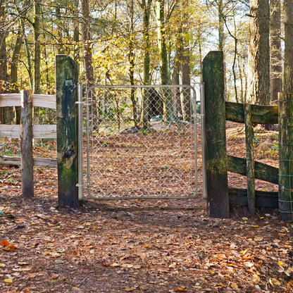 Adjust-A-Gate Fit-Right Chain Link Gate Kit with Square Corner Frame, Black