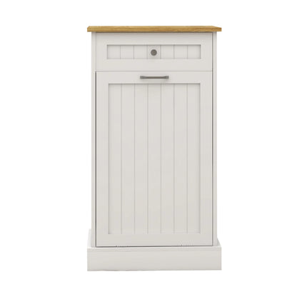 Tilt Out Trash Bin Cabinet 13 Gallon Pet Proof Trash Can Holder Kitchen Island Without Garbage Bin or Tilt Out Laundry Hamper,Hidden Trash can Cabinet Pull Out