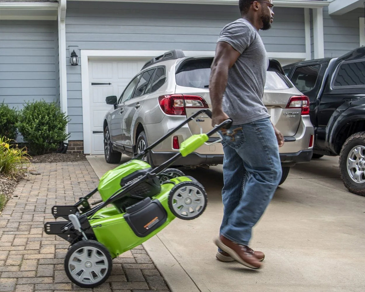 Greenworks 40V 21" Cordless Brushless Push Lawn Mower with (1) 4.0 Ah and (1) 2.0 Ah USB Batteries and Charger Included 2527302AZ