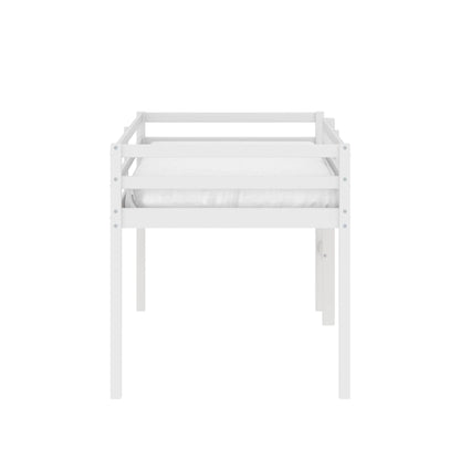 Hillsdale Campbell Wood Twin Junior Loft Bunk Bed, White