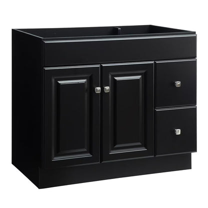 Design House Wyndham 36" Solid Wood Ready to Assemble 2-Door and 2-Drawer Bathroom Vanity Cabinet, White