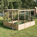 Jocisland Wooden Raised Garden Bed for Outdoor, Deep Large Planter Box with Netting for Gardening, Vegetables, Herbs��8��9��6 ft��