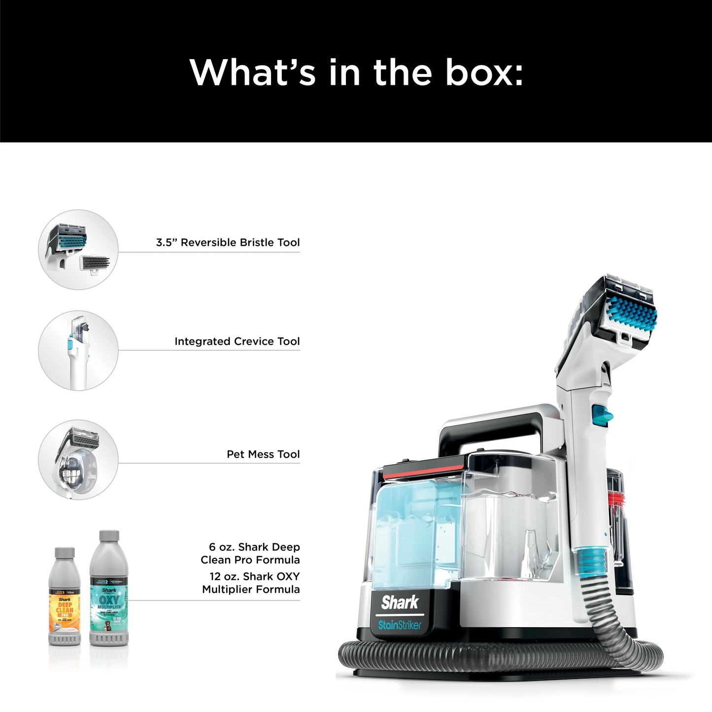 Shark StainStriker Portable Carpet & Upholstery Cleaner - Spot, Stain, & Odor Eliminator, PX201