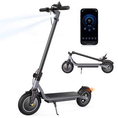 iScooter Electric Scooter Adult, 350W Motor, 21 Miles Long Range, 19 mph & 8.5" Pneumatic tire Folding Commuter Electric Scooter for Adults & Teens, Superior Performance Smart App & Dual Braking
