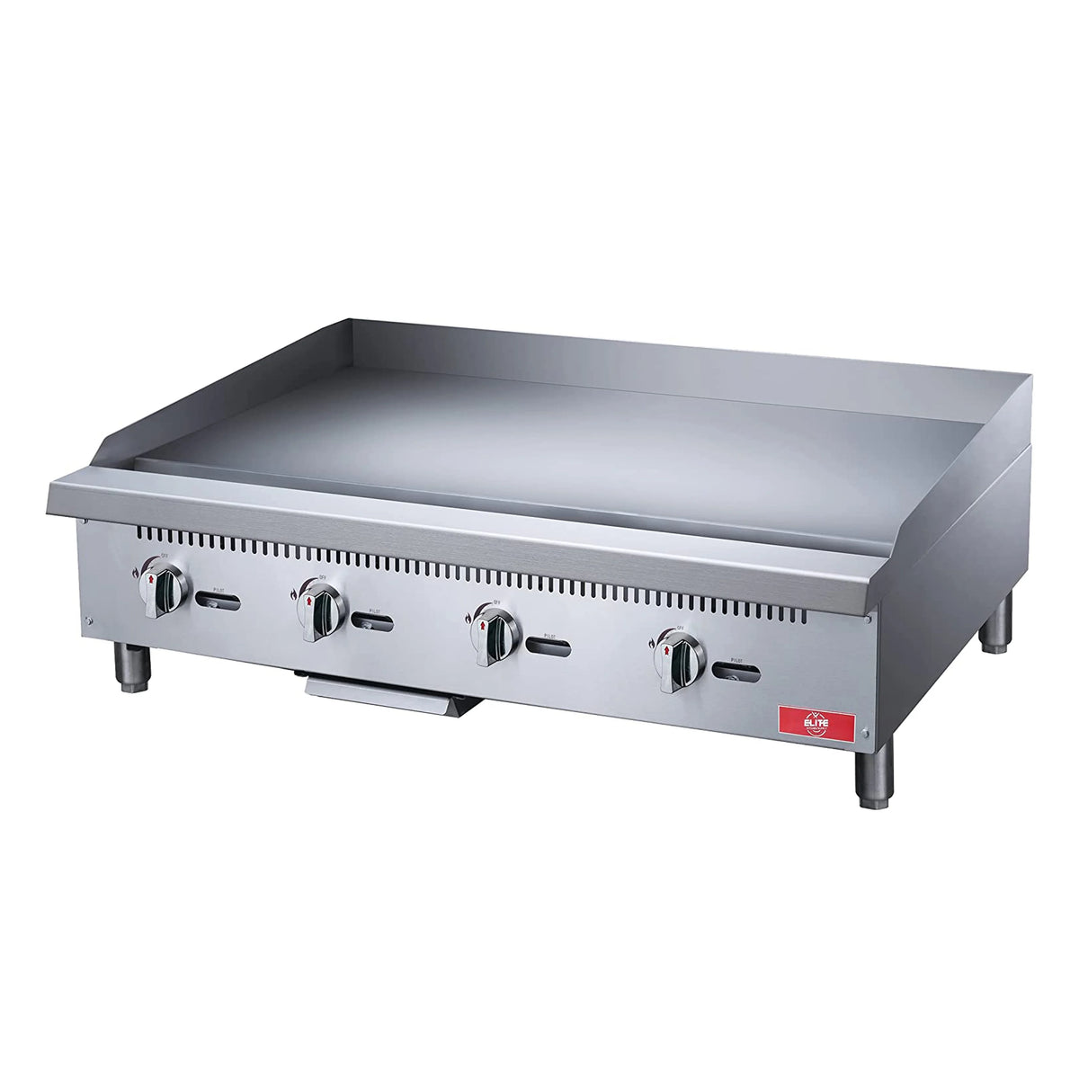 NSF 36 in. Commercial Griddle 90,000BTU Gas Griddle, 3 Burner Heavy-Duty Stainless Steel Countertop Griddle