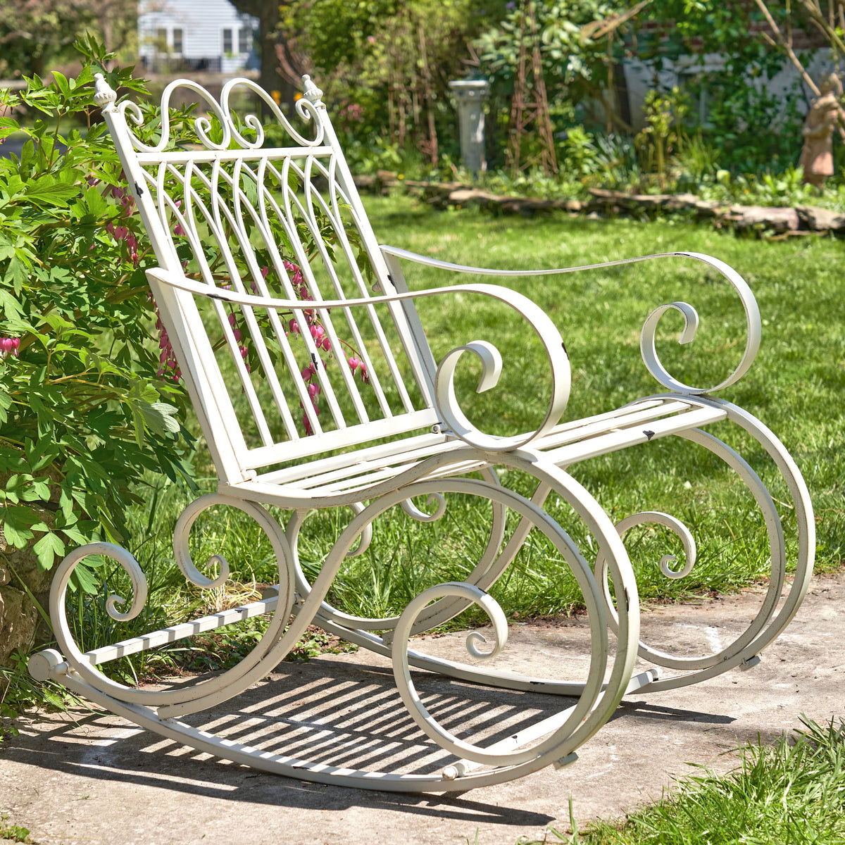Outdoor Metal Rocking Arm Chair/Bench (Bench, Bronze)