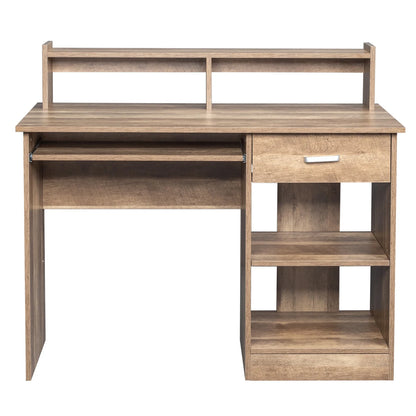 Ktaxon Computer Desk Home Office Workstation Laptop Table Drawer Shelf Furniture White
