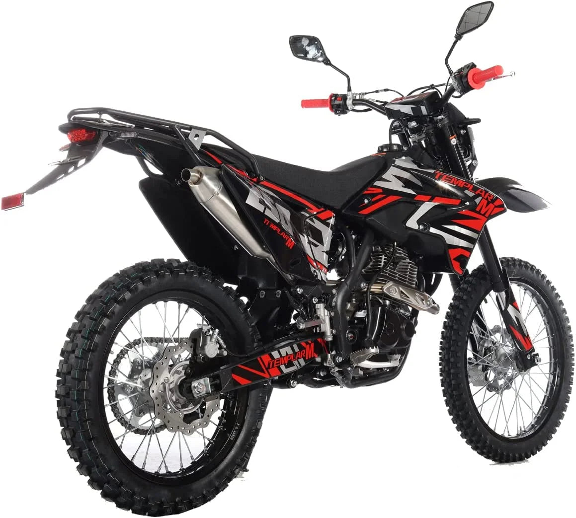 X-Pro Templar M 250cc Gas Dirt Bike with Zongshen Engine 5 Speed Pit Bikes Adult Pitbike, Big 21"/18" Wheels!