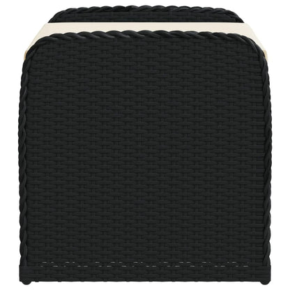 vidaXL Storage Bench with Cushion Outdoor Garden Seat Furniture Poly Rattan