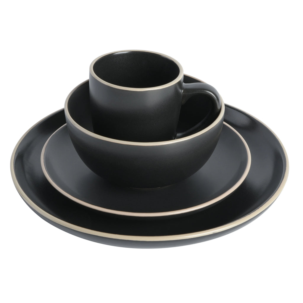 Gibson Home Rockaway 32 Piece Dinnerware Set - Gray