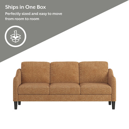 Mainstays Westley Swoop Arm Sofa, Burnt Orange