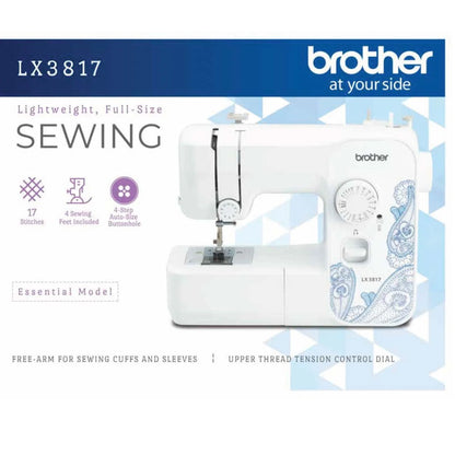 Brother LX3817- Beginner Sewing Machine, 17 Stiches