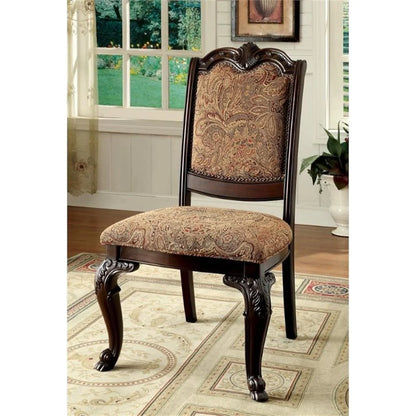 Bowery Hill 9 Piece Wood Extendable Dining Set in Brown Cherry
