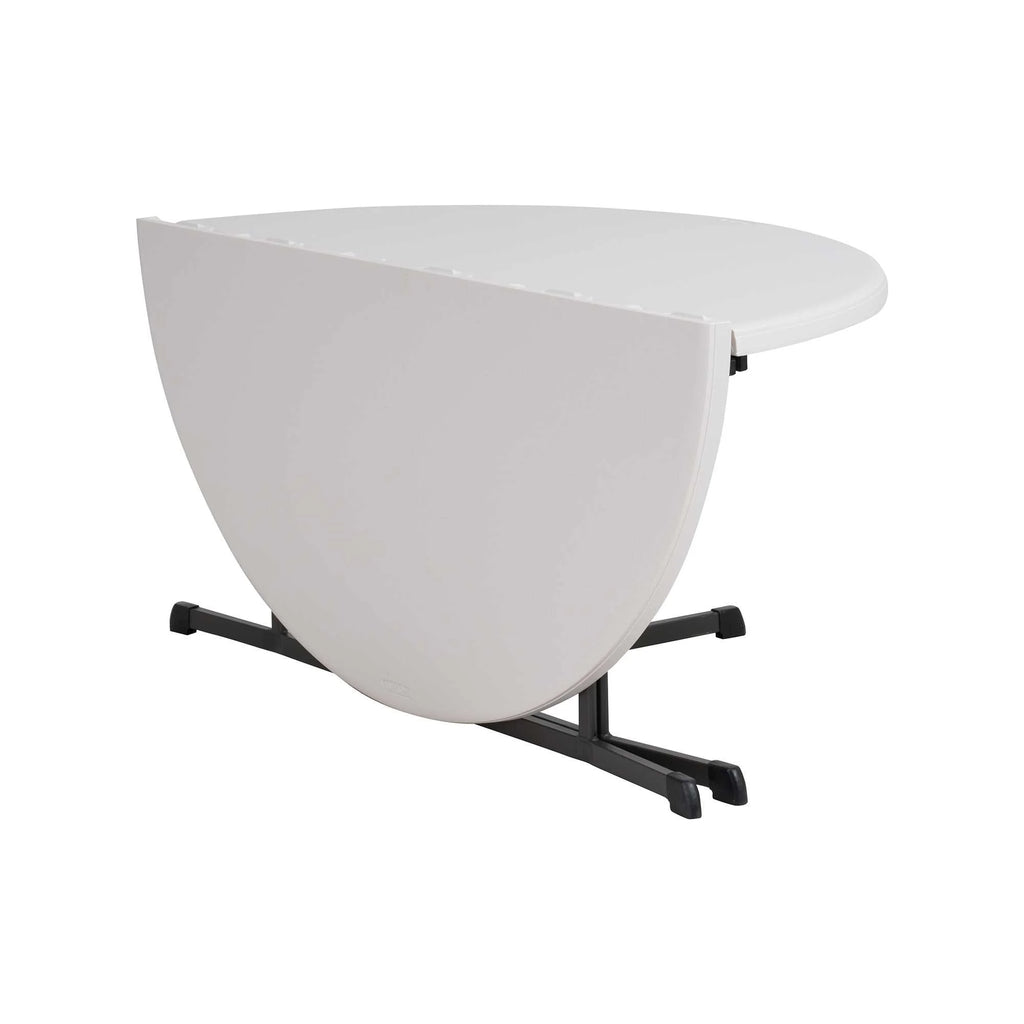 Lifetime Commercial Fold-in-Half 60 in Indoor/Outdoor Folding Round Table White Granite 1 Piece 1 Count