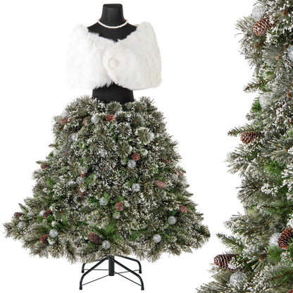 Costway 5 FT Artificial Mannequin Tree with 465 Branch Tips 50 Warm White LED Lights