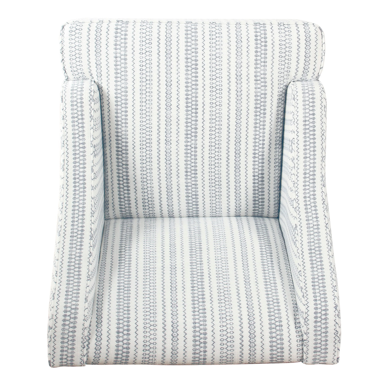 HomePop Classic Swoop Accent Chair - Blue and White Damask