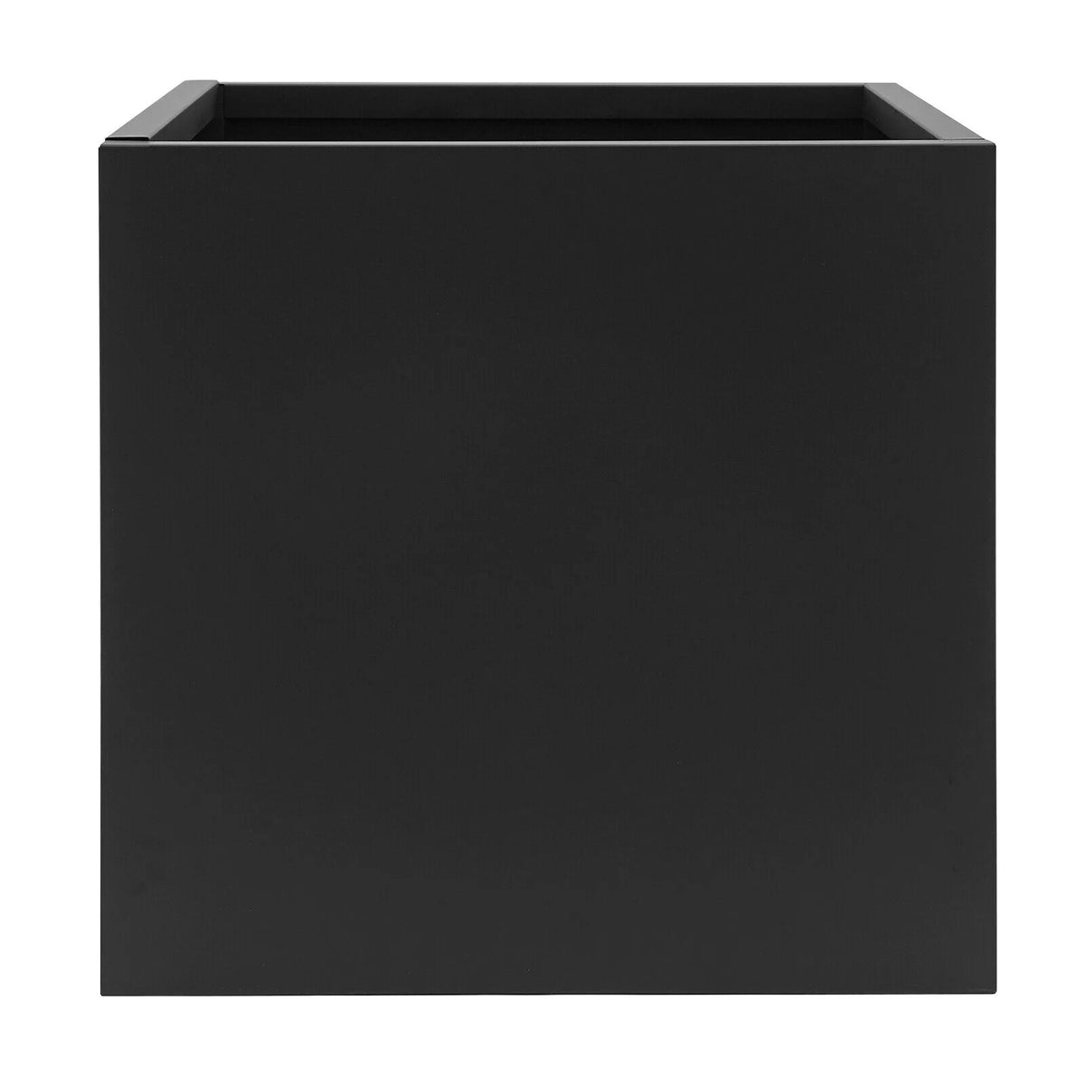 Indoor Outdoor Planter, Square Outdoor Planter For Both Indoor And Outdoor Use, For Gardens, Entrances, Patios Black Steel Square Cube Planter Box
